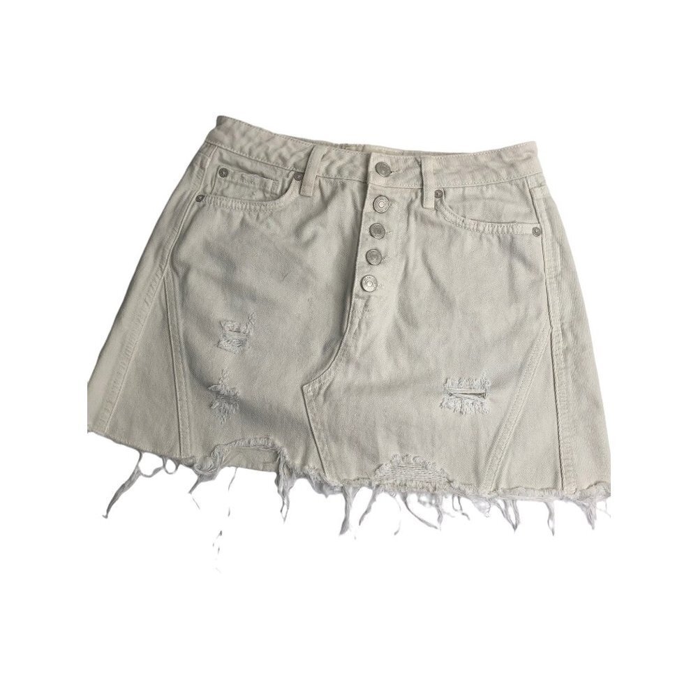 WE THE FREE LIGHT WASH‎ DENIM  SKIRT SZ 28